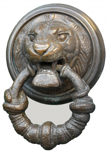 Paul JOUVE (1878-1973) - Marteau de porte à la tête de lion. version 1.C 1926.